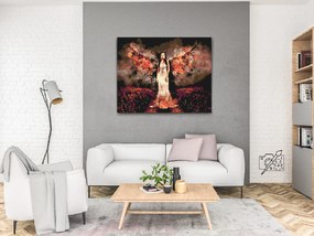 Gario Maľovanie podľa čísel Anjel v plameňoch Rozmery: 100 x 80 cm, Rámovanie: Iba zrolované plátno