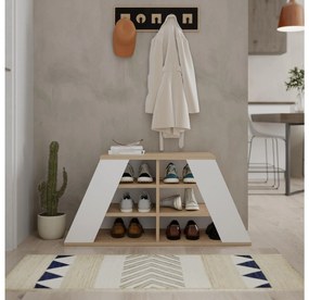 Botník (skrinka na topánky) Dubeki 1 (dub + biela). Akcia -18%. Vlastná spoľahlivá doprava až k Vám domov. 1094604