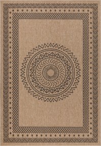 Ayyildiz, Kusový koberec Dhaka 8714 Black, 200x290, hnedá, chodba / predsieň