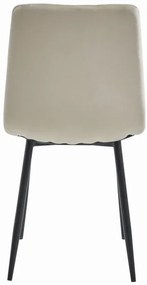 Set 2 kresiel LAVA - béžový zamat / čierne nohy