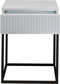 Nočný stolík s 1 zásuvkou Marle, biely