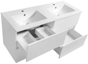 Aqualine Aqualine, PANEDA umývadlová skrinka 119x55x45,2cm, biela, PN212