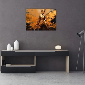 Sklenený obraz - Abstrakcia víly (70x50 cm)