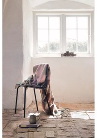 Ružovo-hnedá deka s prímesou vlny 130x190 cm Maze - Mette Ditmer Denmark