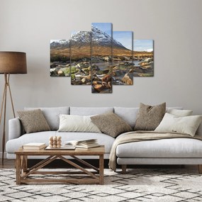 Obraz - Hora s riekou (150x105 cm)