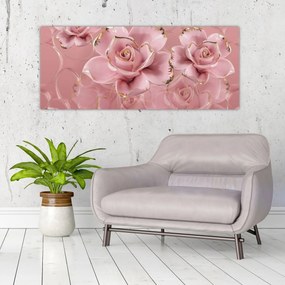 Obraz - Kvetinový dekor (120x50 cm)