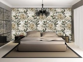Fototapeta - Béžové pivonky (152,5x104 cm)