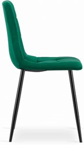 Bestent Jedálenská stolička zamatová škandinávsky štýl Green Glamor