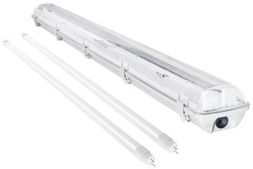 BERGE Svietidlo + 2x LED trubica - T8 - 120cm - 18W - 3240Lm - neutrálna biela - SADA