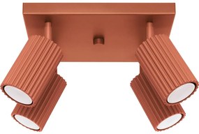 Sollux SL.1640 - Bodové svietidlo KARBON 4xGU10/10W/230V červená