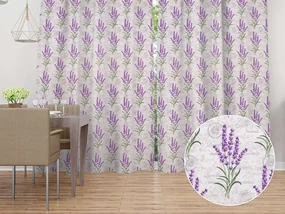 Biante Dekoračný záves PML-033 Provence levandule 145x140 cm