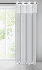 ZÁVES NA KRÚŽKOCH AMIRA 140X250 CM BIELA