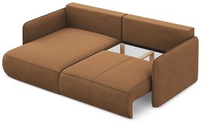 Oranžová rozkladacia/s úložným priestorom rohová pohovka (ľavý roh) Nanea – Makamii