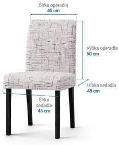 Bielastické poťahy VITTORIA smotanová stoličky s operadlom 2 ks (45 x 45 x 50 cm)