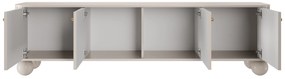 TV stolík Vespera 4D 187 cm - kašmírová / zlatá / kašmírové nohy