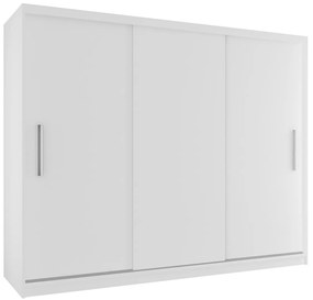 Šatníková skriňa 232 cm Belini biely mat s posuvnými dverami  SI SZP4/2/1W/3W/0/AL