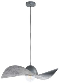 Luster na lanku KAPELLO 1xE27/60W/230V pr. 55 cm šedá/strieborná