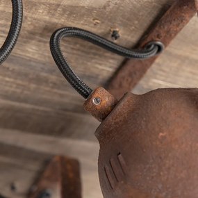 Inteligentný reflektor hrdzavo hnedý s drevom Vrátane 4 WiFi GU10 - Gina