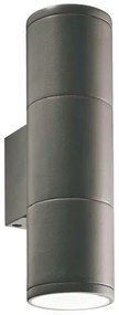 Ideal Lux - Vonkajšie nástenné svietidlo GUN 2xGU10/35W/230V IP44 antracit