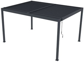 Hliníková bioklimatická pergola s lamelami BestBerg BBP-12G / 4 x 3 m / sivá