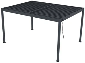 Hliníková bioklimatická pergola s lamelami BestBerg BBP-12G / 4 x 3 m / sivá