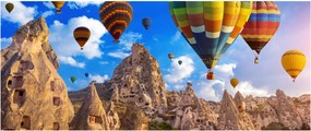Obraz - Teplovzdušné balóny, Cappadocia, Turkey. (120x50 cm)