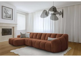 Terakotová rohová pohovka (ľavý roh/s leňoškou) Shell – Miuform