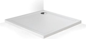 Roth Štvorcová alebo obdĺžniková akrylátová sprchová vanička FLAT STONE EFFECT ROTH-Variant: rozmery: 80x80 cm, farba: Antracit - (FLAT STONE ANTHRAC…