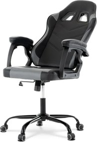 Herná stolička čierna / sivá KA-L626 GREY
