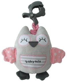 Baby Mix Edukačná hracia plyšová hračka s klipomSova, ružová