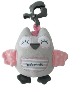 Baby Mix Edukačná hracia plyšová hračka s klipomSova, ružová