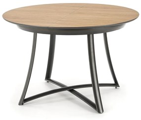 Rozkladací jedálenský stôl 118-140 cm Marya (prirodné drevo + čierna) (pre 4 6 osôb). Vlastná spoľahlivá doprava až k Vám domov. 1048618