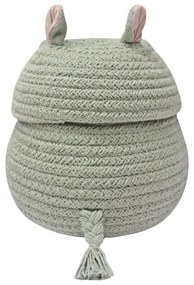 Svetlosivý látkový detský kôš na hračky ø 15x15 cm Mini Henry the Hippo – Lorena Canals