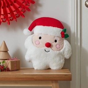 Plyšový dekoračný vankúš s vianočným motívom 38x32 cm Christmas Santa – Catherine Lansfield