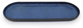 Toro Kameninový oválny tanier, 36 x 13,5 cm, modrá