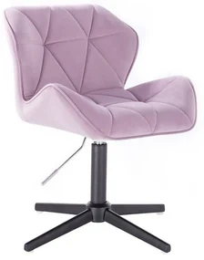 LuxuryForm DESIGN Stolička MILANO VELUR na čiernom kríži - levanduľa