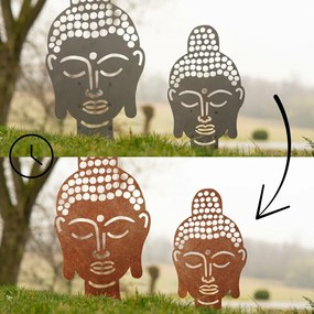 Záhradná dekorácia Budha 50 x 30 cm, corten CORGARDEN 1061