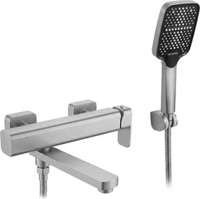 Rea Arlo, vaňová batéria s ručnou sprchovou súpravou, brúsená oceľ, REA-B4582