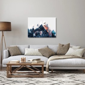 Sklenený obraz - Abstraktná hora (70x50 cm)