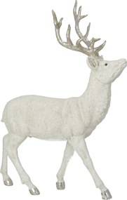 Figúrka Deer White 32x12x39 cm silver