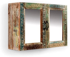 furniture-nabytek.cz - Masívna kúpeľňová zrkadlová skrinka Blue Lagoon z mangového dreva, lakovaná, farebná – 70×23×50 cm