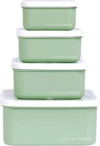 Sada 4 škatuliek na obed a desiatu lesní priatelia