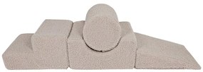 Sivé látkové penové ihrisko 45x170x30 cm Montessori – Meowbaby
