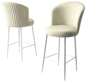 Sada barových stoličiek Alte Cream and White, 2 ks, 2 ks
