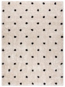 Koberec FLUFFY 2370 shaggy bodky - krém / antracit