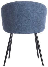 Modré kovové jedálenské kreslá v súprave 2 ks Radaja – Light &amp; Living