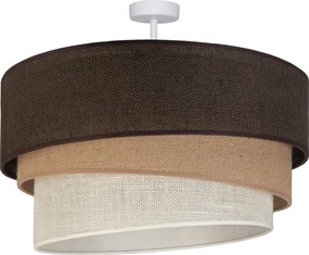 BRILAGI - Prisadený luster TRIO 3xE27/60W/230V pr. 60 cm hnedá/béžová/biela