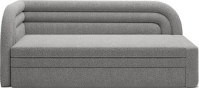 Sivá rozkladacia/s úložným priestorom pohovka z textílie buklé ľavý roh 223 cm Fabillo – ELTAP