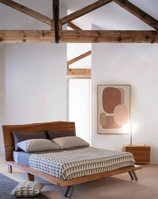 Drevená dvojlôžková posteľ aron 160 x 190 cm prírodná MUZZA