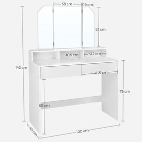 Toaletný stolík so zrkadlom RDT115W01